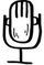 vector image of a white microphone